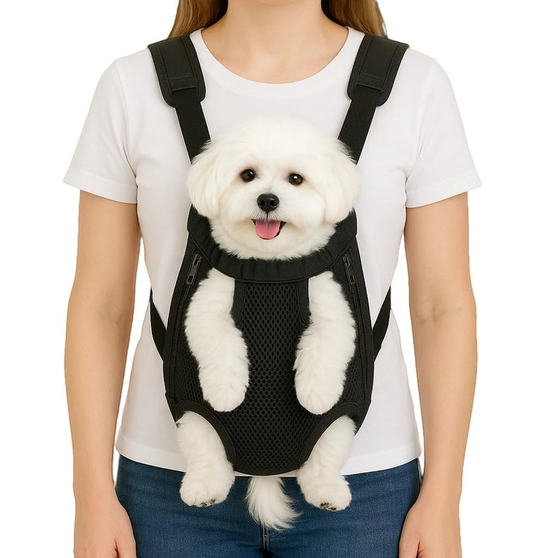 mosago Dog Backpack Carrier, Adjustable Pet Front Carriers, Legs Out Carrying Sling Travel Bag for Small Medium Dogs 10-16 Lbs, Soft Wearable Puppy Chest Carry Backpacks for Walking/Hiking/Camping/Traveling - Image 1