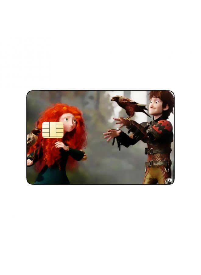 RKN PRINTED BANK CARD STICKER Animation Merida From Brave And Hiccup From How To Train Your Dragon - Image 2