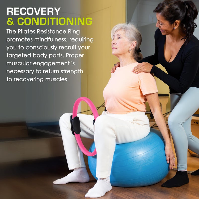 ProSourceFit حلقة مقاومة برو سورس فيت تعزز تمارين البيلاتس مع مقاومة خفيفة للمساعدة في تنسيق وتقوية جسمك بالكامل - Image 4