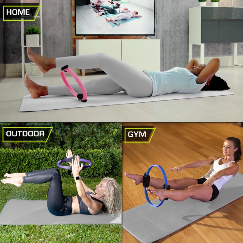 ProSourceFit حلقة مقاومة برو سورس فيت تعزز تمارين البيلاتس مع مقاومة خفيفة للمساعدة في تنسيق وتقوية جسمك بالكامل - Image 5
