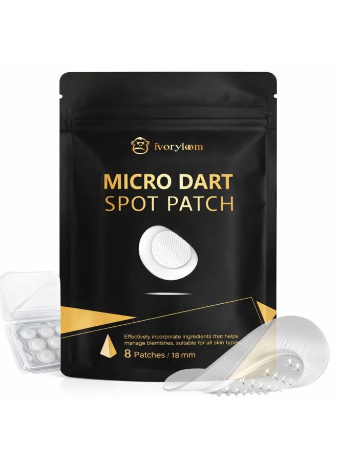 ivory loom ivoryloom Microdart Spot Patch | Targeted Blemish Care with Salicylic Acid, Azelaic Acid, Niacinamide and Willowherb | For Early-Stage Blemishes | 8 Patches - Image 1