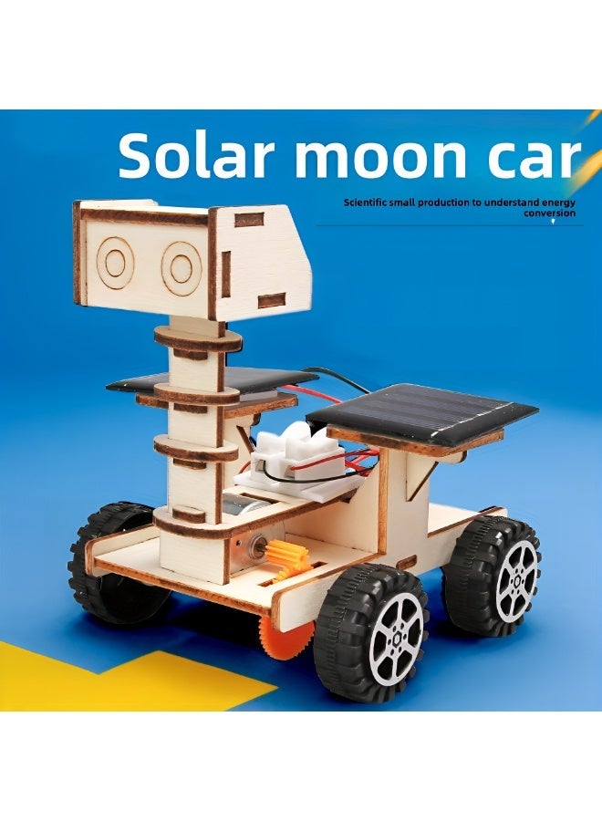 GeniusXLab Solar Explorer Car Kit for Ages 5+, DIY Solar Powered Moon Rover Building Toy, STEM Science Experiment Kit for Kids - Image 1