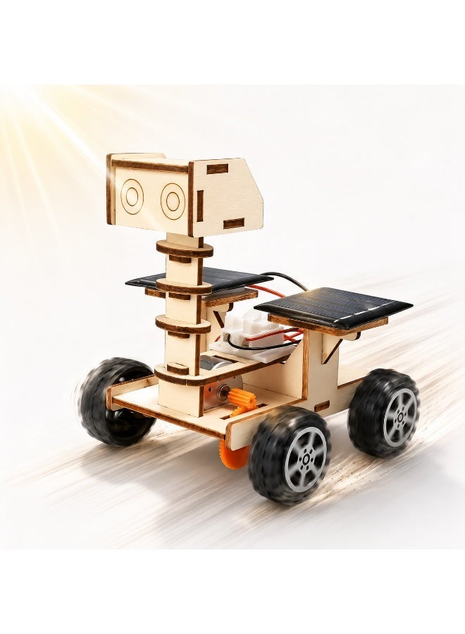 GeniusXLab Solar Explorer Car Kit for Ages 5+, DIY Solar Powered Moon Rover Building Toy, STEM Science Experiment Kit for Kids - Image 2