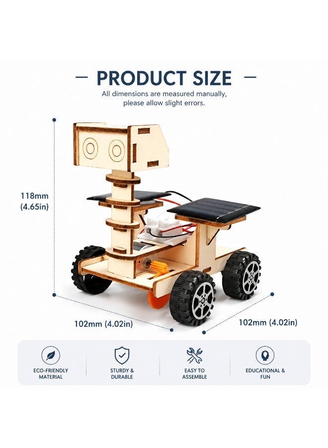 GeniusXLab Solar Explorer Car Kit for Ages 5+, DIY Solar Powered Moon Rover Building Toy, STEM Science Experiment Kit for Kids - Image 4