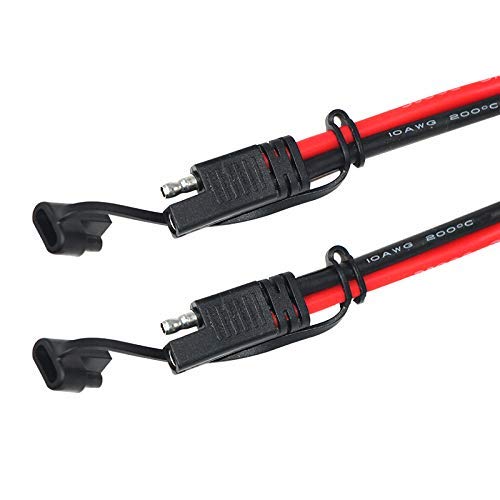 SPARKING [ 2Pack] 3FT 10AWG SAE to SAE Extension Cable 2Pin Bullet Quick Connect Heavy Duty Wire Harness with Waterproof Cap - Image 2