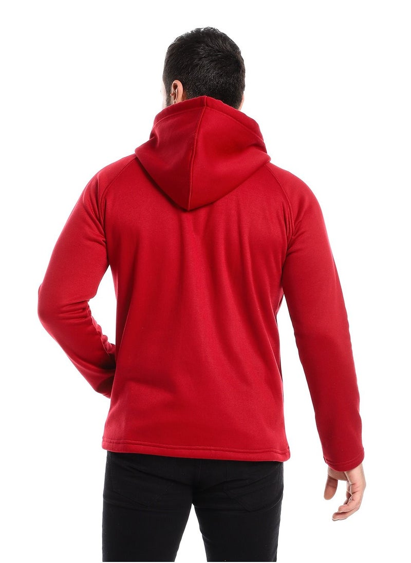 Caesar - Mens Plain Hoodie With Front Pockets and through zipper - Image 1