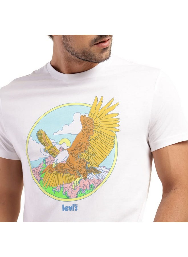 ليفايز - تي شيرت Levi's رجالي بقصّة عادية ورسومات جرافيكية (16960-0933_أبيض لامع L) - Image 1