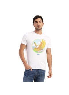 تي شيرت Levi's رجالي بقصّة عادية ورسومات جرافيكية (16960-0933_أبيض لامع L)