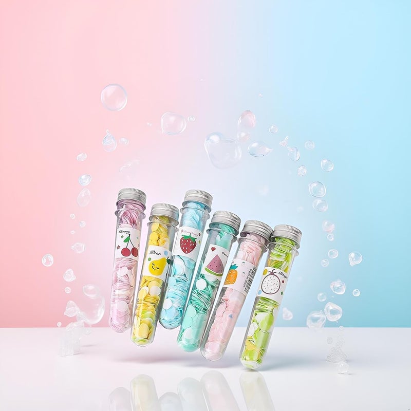 Txuolin 6 Boxes Portable Disposable Paper Soap Confetti Soap Sheets Flakes for Washing Hand Wash - Image 2