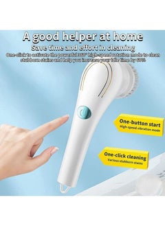 Arabest Electric Spin Scrubber, Electric Cleaning Brush, with 5 Replaceable Cleaning Brush Heads and USB Portable Electric Spin Cleaner  - Image 5