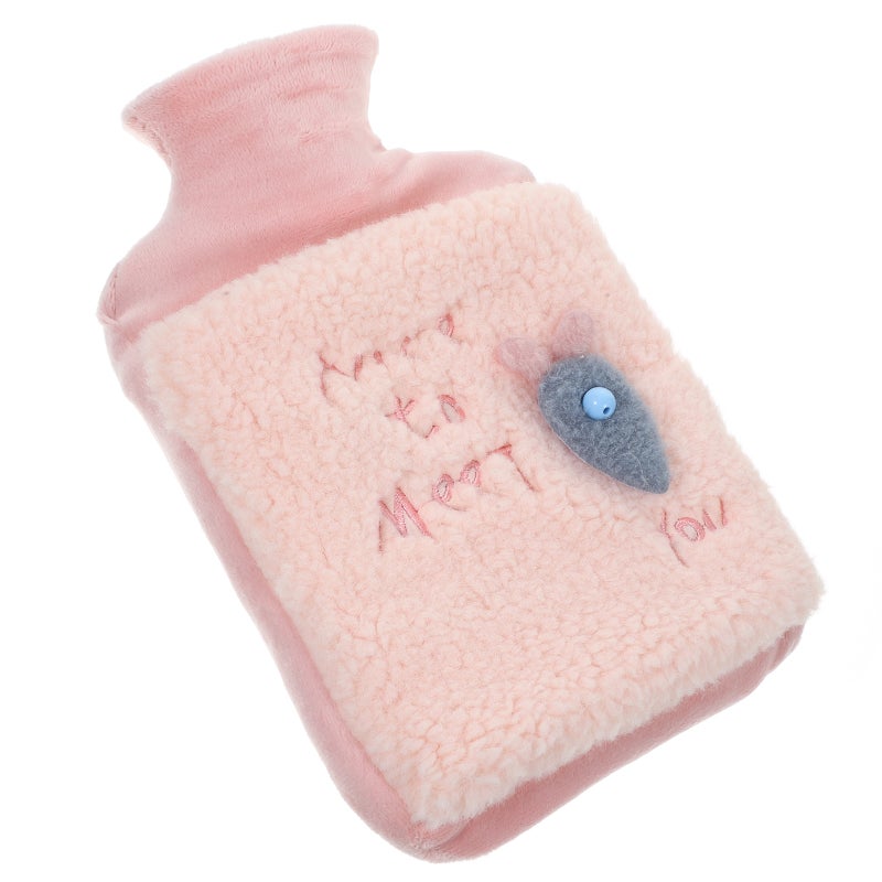 1Pc Plush Hand Warmer Mini Hand Warmer Water Injection Hot Water Bag - Image 1