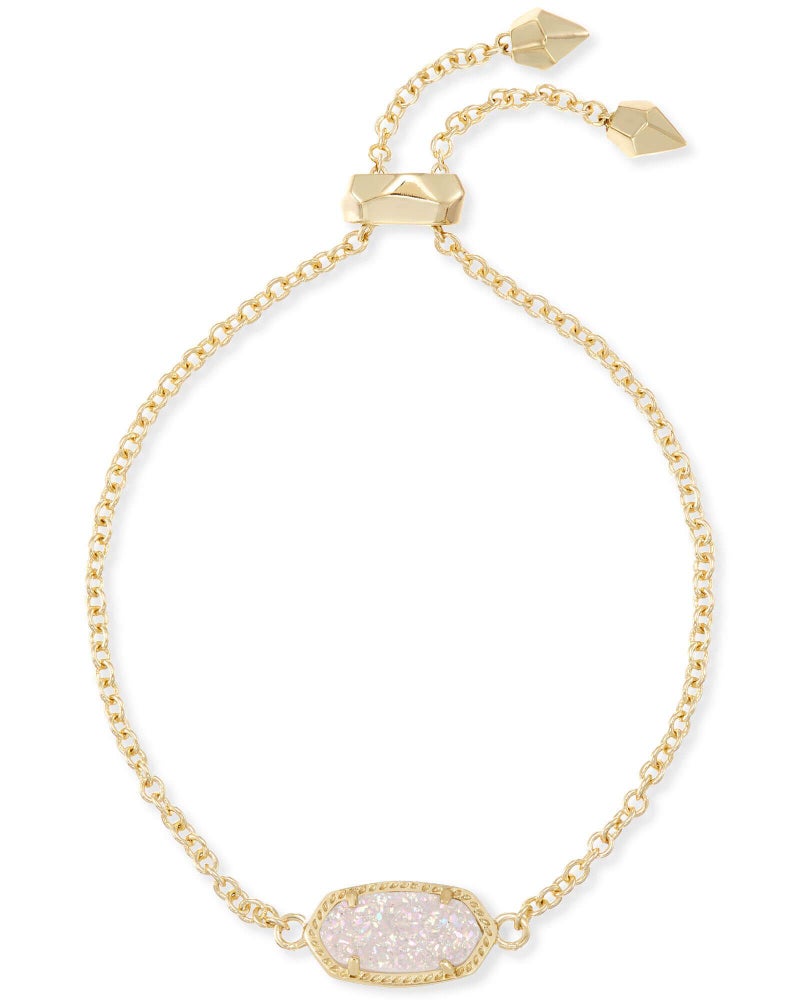 Kendra Scott Elaina Adjustable Chain Bracelet for Women, Fashion Jewelry, 14k Gold-Plated, Iridescent Drusy - Image 1