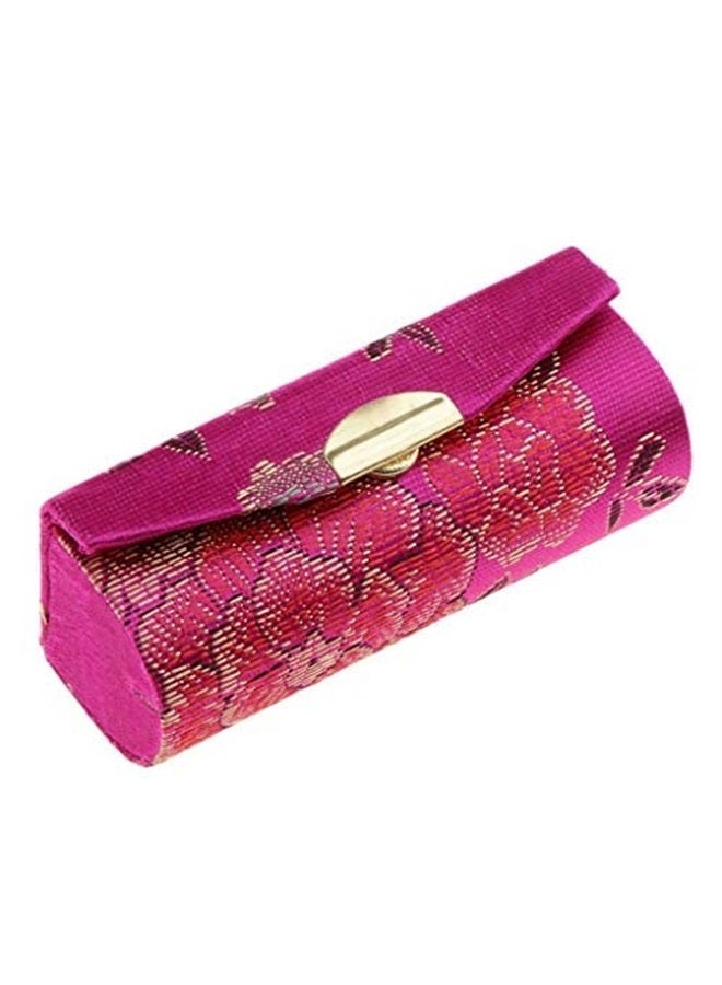 KODORIA 5pcs Lipstick Case Lipstick Holder Flower Design Makeup Jewelry Holder Box Lip with Mirror - Random Color - Image 3