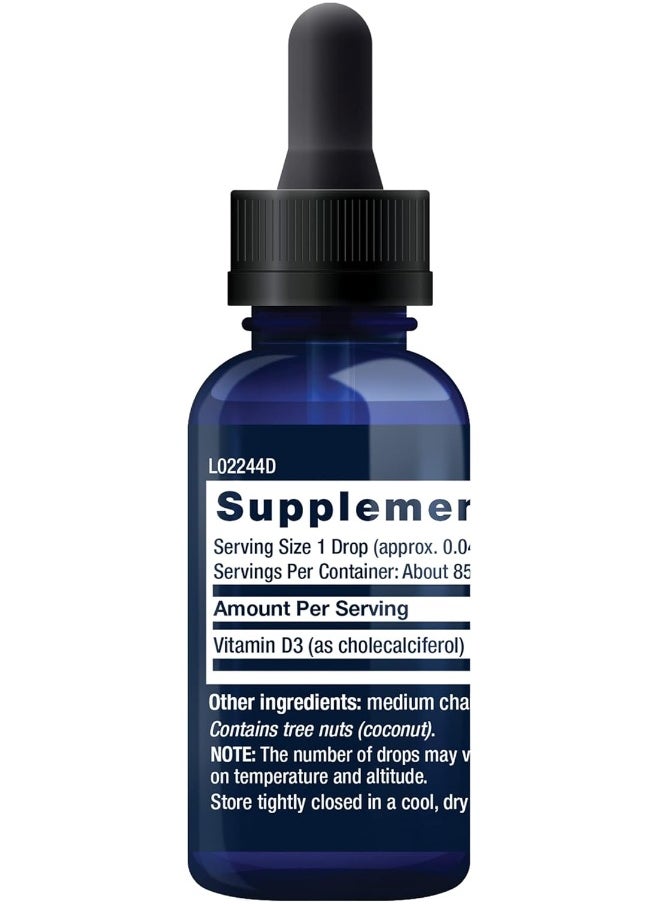 Life Extension - Liquid Vitamin D3 2000 Iu, Unflavored, 1 Fluid Ounce - Image 1