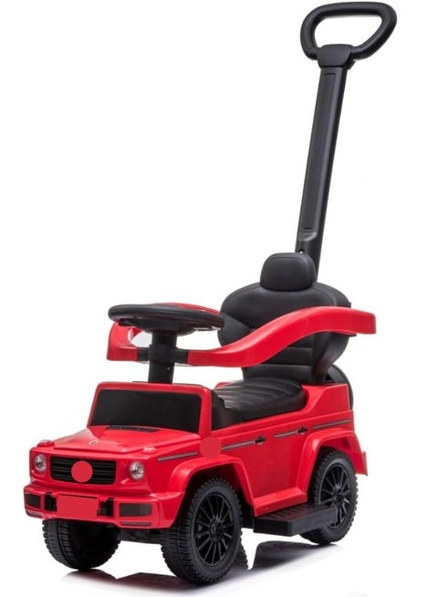 Red Push Ride-On Car for Kids – Elegant Design, Music Steering, Safety Sides, Parent Control Handle
