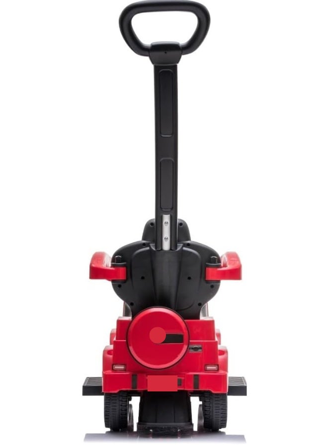 عربية مشاية أطفال بلون أحمر جذاب – تصميم فاخر، دركسيون موسيقى، عصاية تحكم، أمان كامل للأطفال - Image 2