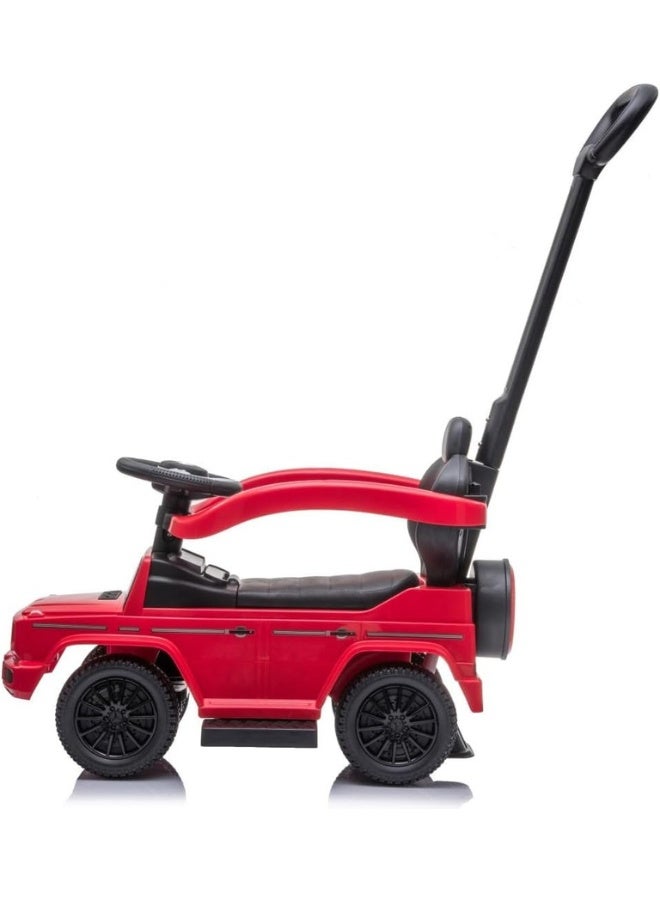 عربية مشاية أطفال بلون أحمر جذاب – تصميم فاخر، دركسيون موسيقى، عصاية تحكم، أمان كامل للأطفال - Image 3