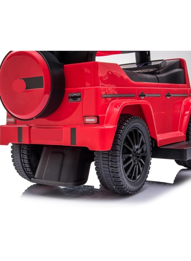 عربية مشاية أطفال بلون أحمر جذاب – تصميم فاخر، دركسيون موسيقى، عصاية تحكم، أمان كامل للأطفال - Image 4