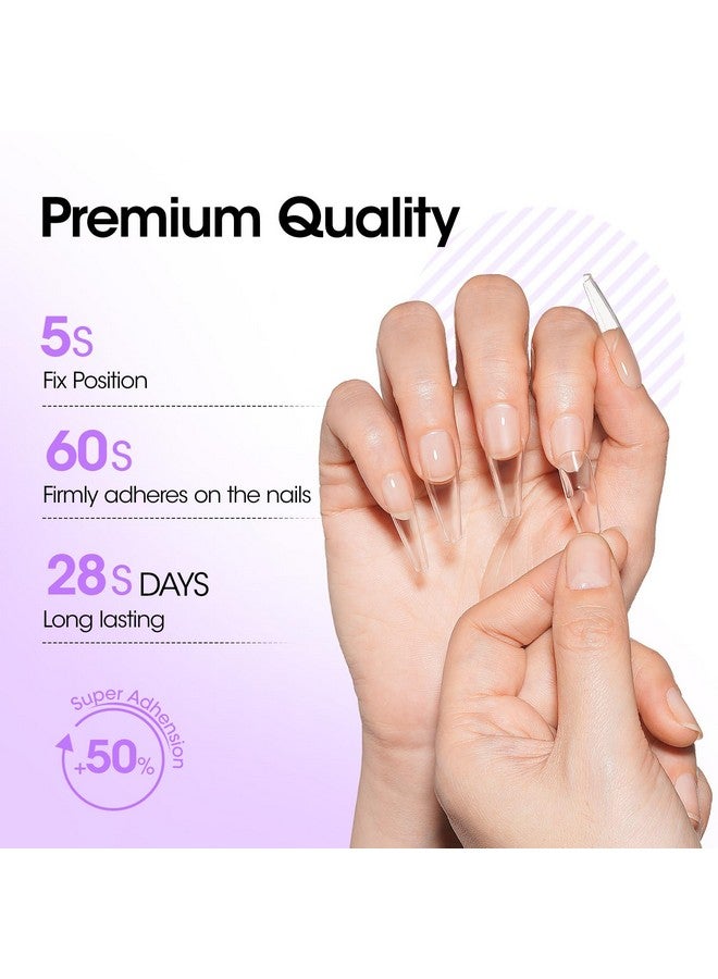 Gellen Nail Glue Gel, 2Pcs 15Ml 3 In 1 Gel Nail Glue For Acrylic Nail & Base Gel & Nail Strengthener Kit, Nail Glue For Press On Nails False Nails, Super Strong Gel Glue For Nail Extension - Image 4