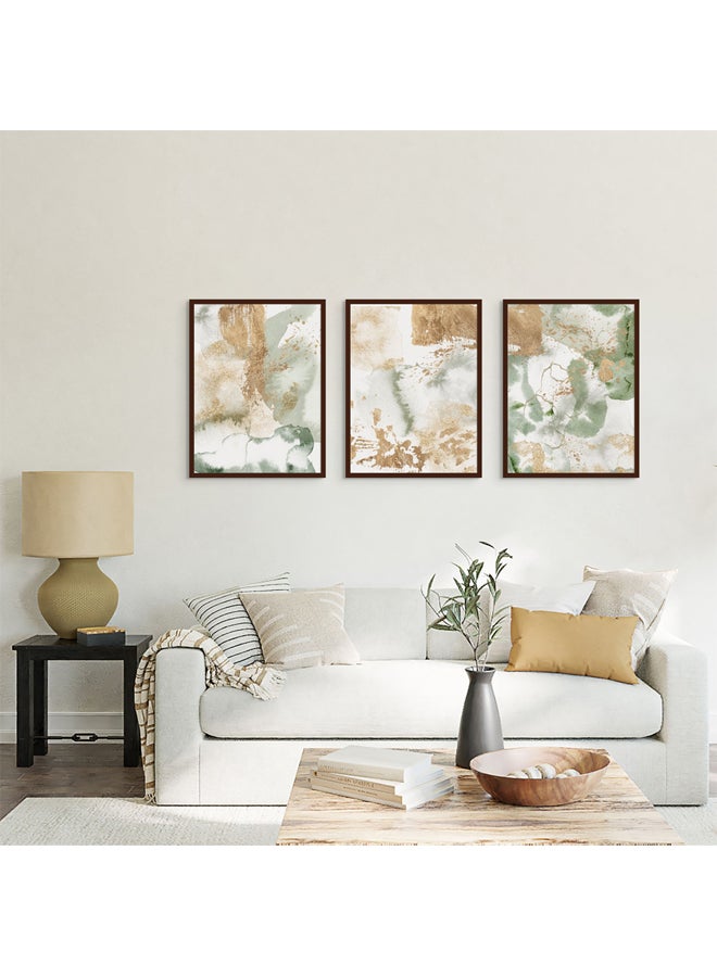 Art Decor Framed Fine Art Set of 3 Abstract Modern Print Wall Art Vibrant Abstract Portrait Wall Décor for Office Living Room Bedroom Gifting Home Studio - Image 3