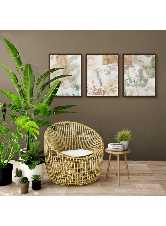 Art Decor Framed Fine Art Set of 3 Abstract Modern Print Wall Art Vibrant Abstract Portrait Wall Décor for Office Living Room Bedroom Gifting Home Studio - Image 2