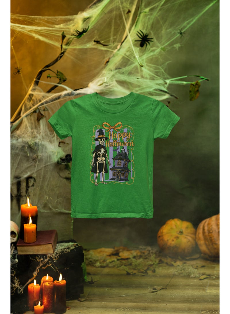 ZOOM Spooky Cute Halloween Cat Kids T-Shirt for Costume Parties