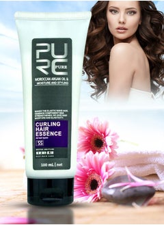 PURC Moroccan Argan Oil Hair Curling Essence Cream 100ml Curling Hair Essence for Moisturizing Curling Styling Hair Curling Cream for Elastic Wave Hair Moisturize & Elasticity  - Image 1