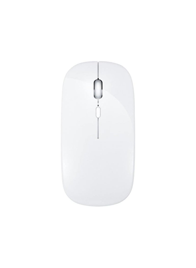 Ultra-Thin Wireless Mouse, Bluetooth 5.0 Dual-Mode Computer Tablet Mute Mouse（White） - Image 1