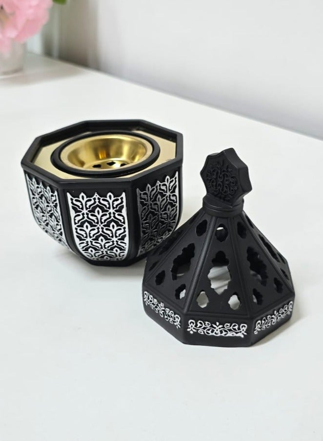 Radin Incense Bakhoor Burner With Magnetic Cover – Resin Charcoal Oud Incense Burner For Home, Office, Studio Room, Study Room, Mosque, Yoga And Spa – Perfect Gift For Any Occasion - Image 2