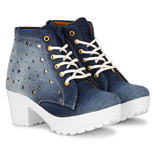 KRAFTER Women's & Girl's Classic Winter HP-122-Denim-Blue-41 - Image 1