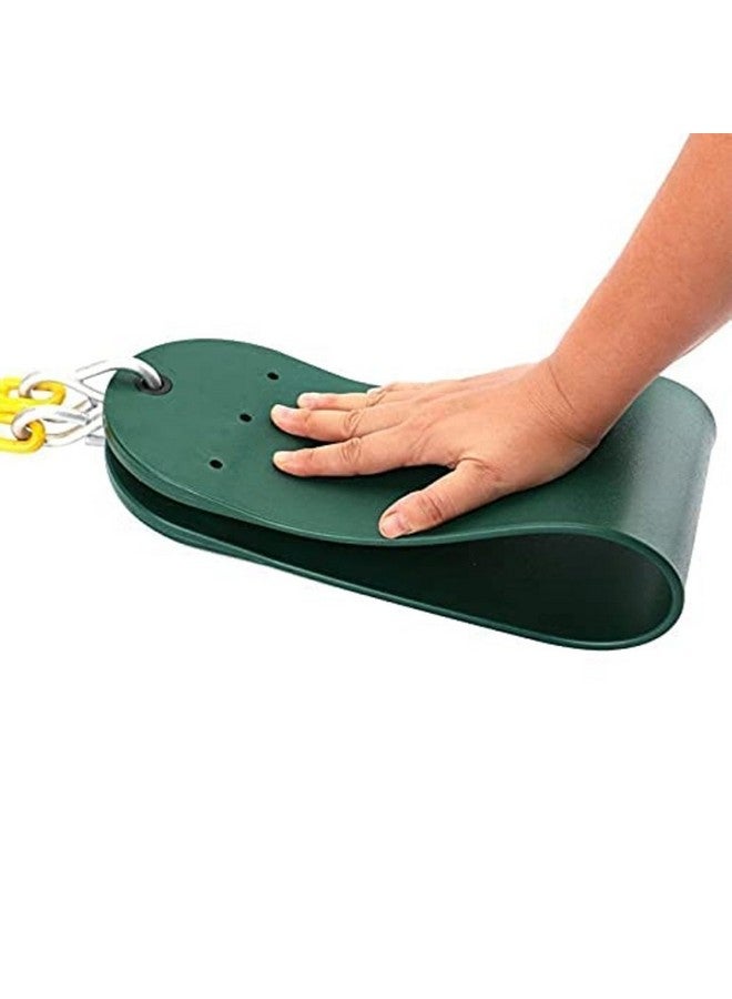 Toy Park Kids Flexible Swing Seat Heavy Duty 60" Chain Plastic Coated Playground Swing Set Accessories with Snap Hooks (Green) - Image 5