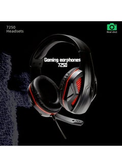 Home Clearance Sale 7250/3.5mm Gaming Dual-sided Headphones For Computer Online Classes And Office Use With Wired Microphone And Line Control In Black Color With Desktop Dual-hole Plug  - Image 4