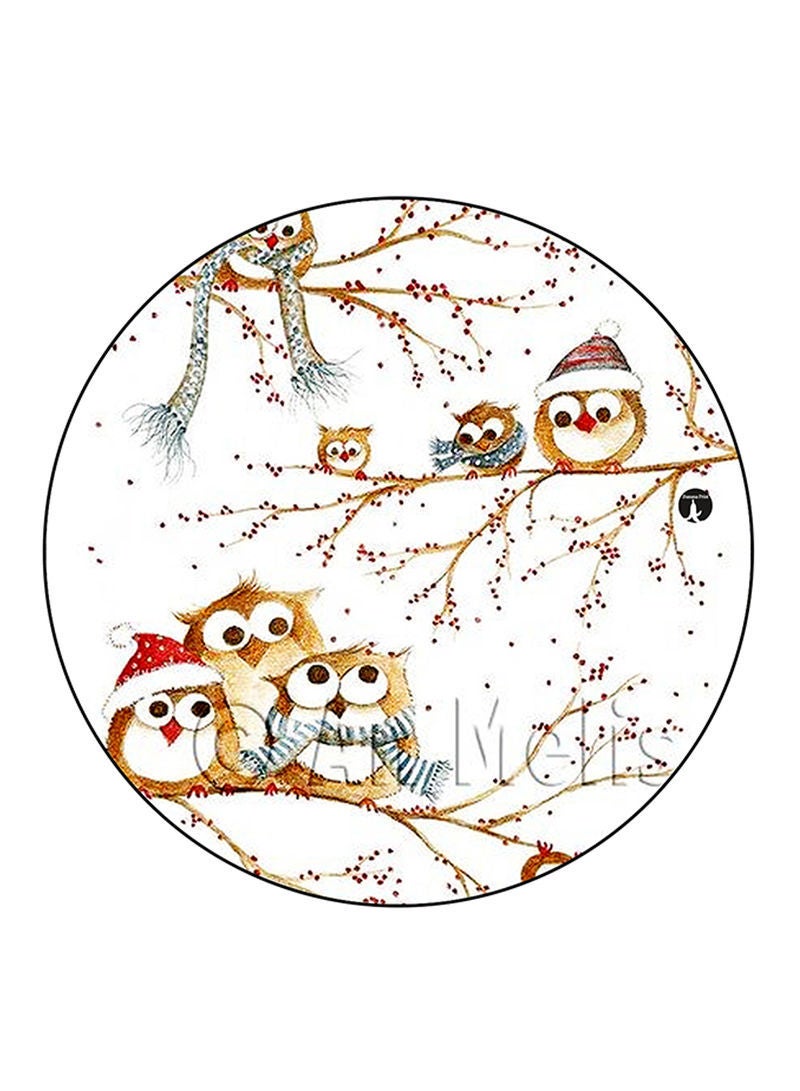 RKN Owls Printed Mouse Pad  Multicolour