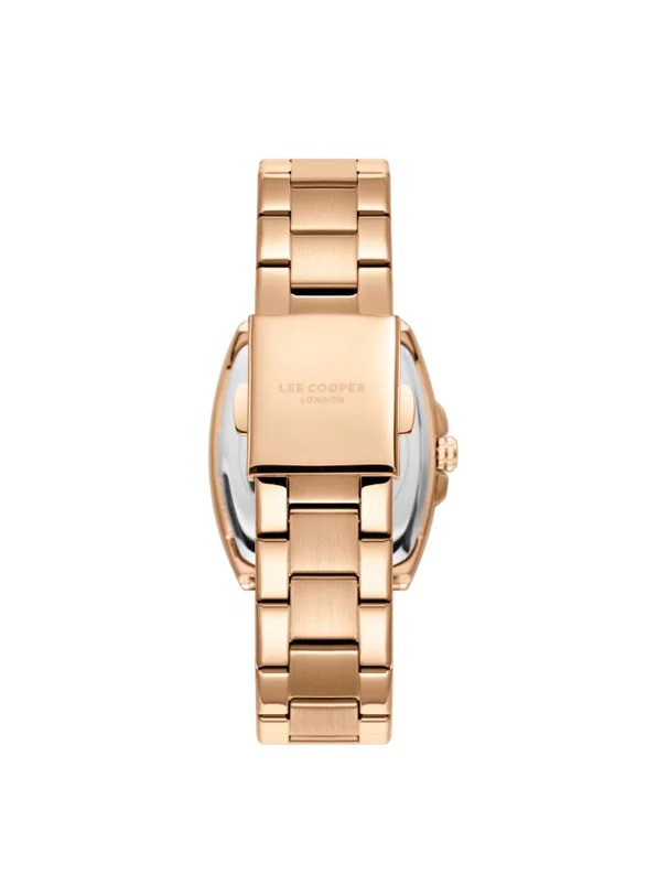 Lee Cooper Lee Cooper LC08058.430 Women's Analog Display Watch & Metal Strap Rose Gold