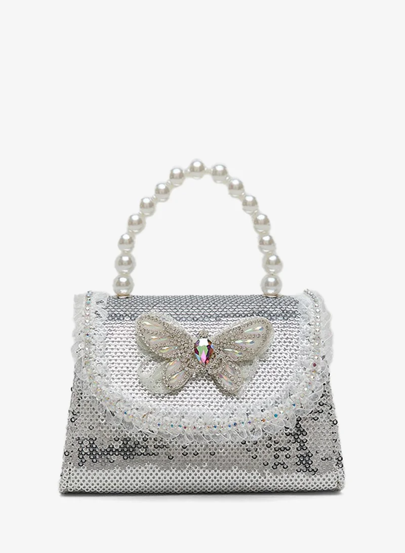 R&b Sequins Top Handle Bag