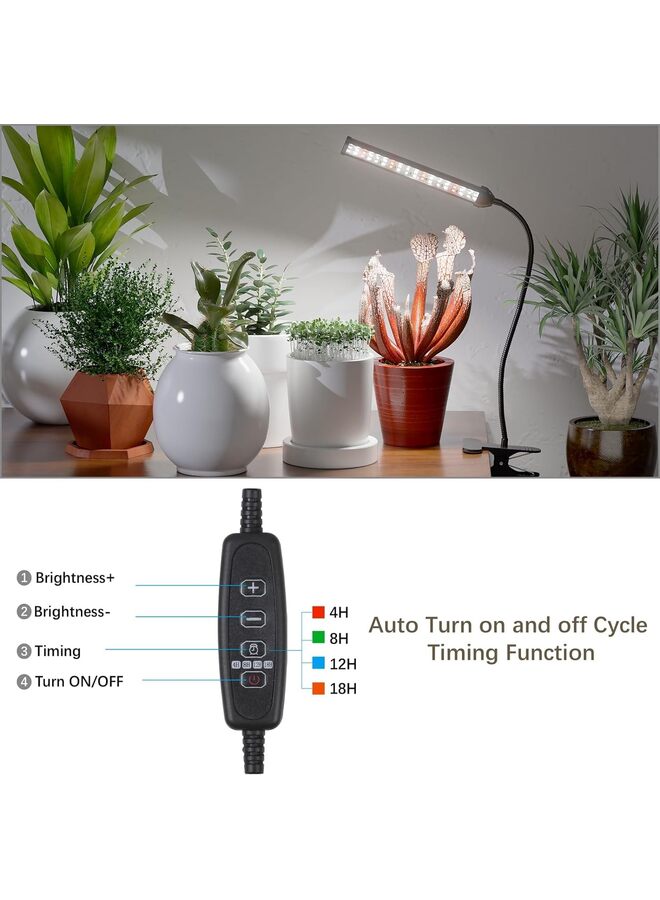 Grow Light LED Gooseneck Lamp,6500K 50W Full Spectrum 72 LED Plant Lamp Clip-on Desk for Indoor Plants Growing,Lighting Brightness Changeable - Image 3