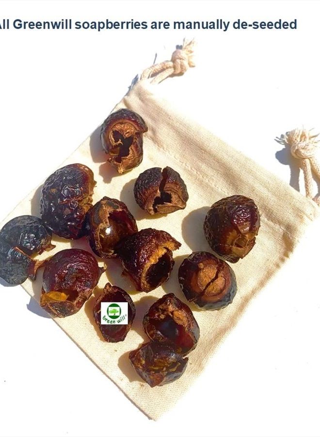Greenwill 0.75 Pound (12 Ounces) Organic De-seeded Soapberry / Soap Nut with 1 Wash Bag - Image 4