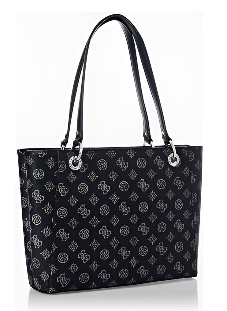 GUESS GUESS Black Monogram Tote Bag For Women  - Image 2