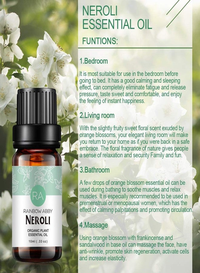 Rainbow Abby Neroli Essential Oil 100% Pure Oganic Plant Natrual Flower Essential Oil for Diffuser Message Skin Care - 10ML - Image 2