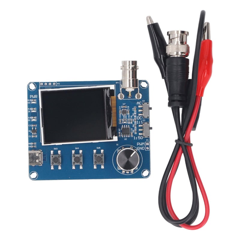 Pocket Digital Oscilloscope 1 8 Inch LCD Display Square Wave Output Knob Adjustment - Image 2