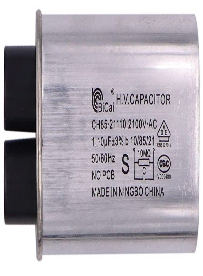 Meter Star Microwave Capacitor Replacement 2100V 1.10uf Compatible with 99% of Household Microwave Oven Brands,Connect Pin 1/4" Standard Terminal - Image 1