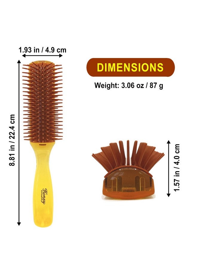 VESS Honey Blow Brush H1000 With Comb Honey And Royal Jelly Blended 9Row Pins Made In Japan - Image 3
