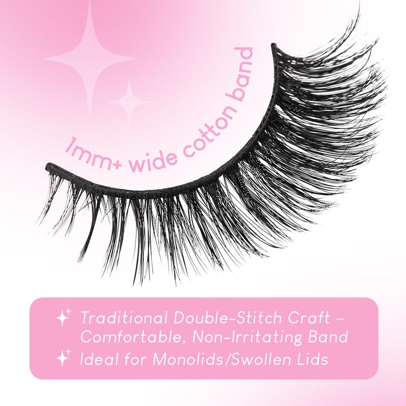 Azenlo False Eyelashes 20 Pairs 10-18mm Long Lashes Wispy Lashes Faux Mink Lashes 3D Fluffy Cat Eye Lashes ï¼ˆstyle 20-060) - Image 3