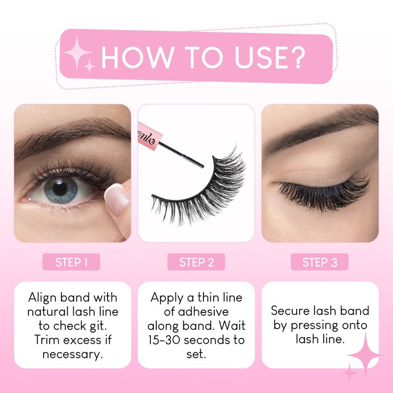 Azenlo False Eyelashes 20 Pairs 10-18mm Long Lashes Wispy Lashes Faux Mink Lashes 3D Fluffy Cat Eye Lashes ï¼ˆstyle 20-060) - Image 5