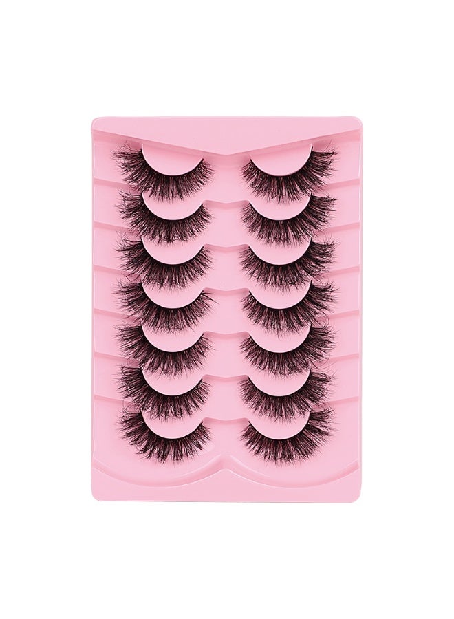 7 Pairs Half Eye False Eyelashes  - Premium Natural to Dramatic Eyelash Extension Set 7x12mm- Reusable Fake Lashes for Beauty Makeup - Raw-Edged False Eyelashes, Thick and Multi-layered, Curled and Fluffy - Image 2