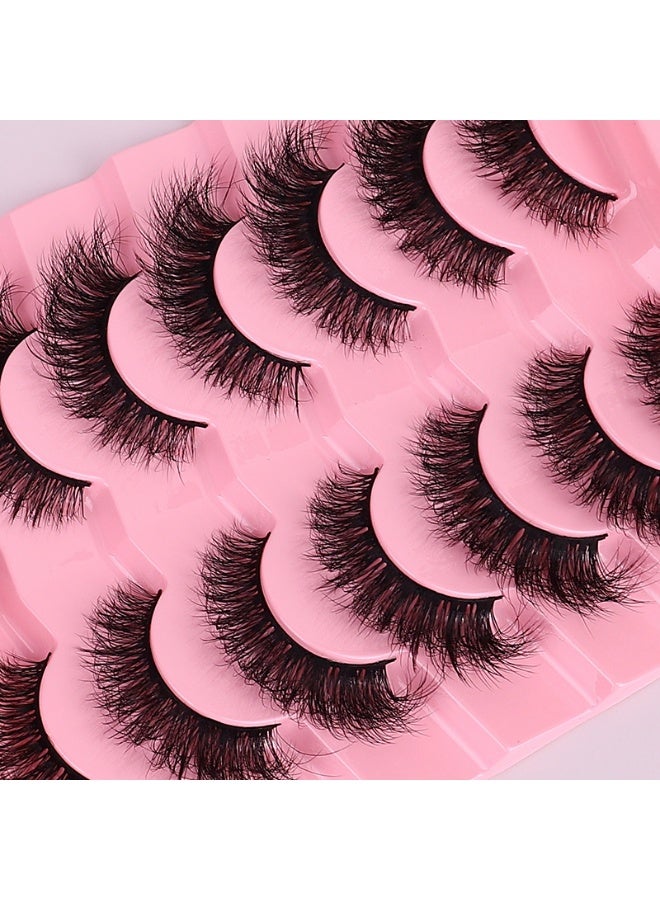7 Pairs Half Eye False Eyelashes  - Premium Natural to Dramatic Eyelash Extension Set 7x12mm- Reusable Fake Lashes for Beauty Makeup - Raw-Edged False Eyelashes, Thick and Multi-layered, Curled and Fluffy - Image 4