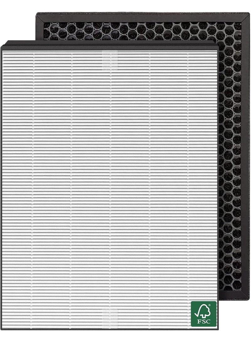 Neox FY2420/30 FY2422/30 Replacement Filter for Philips Air Purifier 2000/2000i Series AC2882 AC2887 AC2889 AC2892 AC3829-2-in-1 H13 True HEPA, Activated Carbon Filter - Image 1
