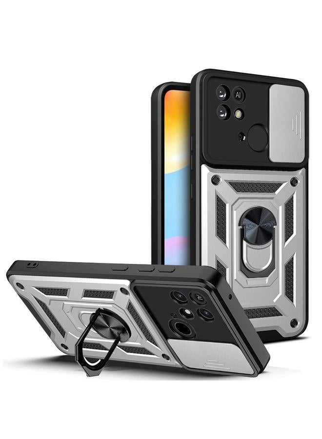 The Bros Case For Xiaomi Redmi 10C 4G Sliding Camera Cover Design TPU+PC Phone Case