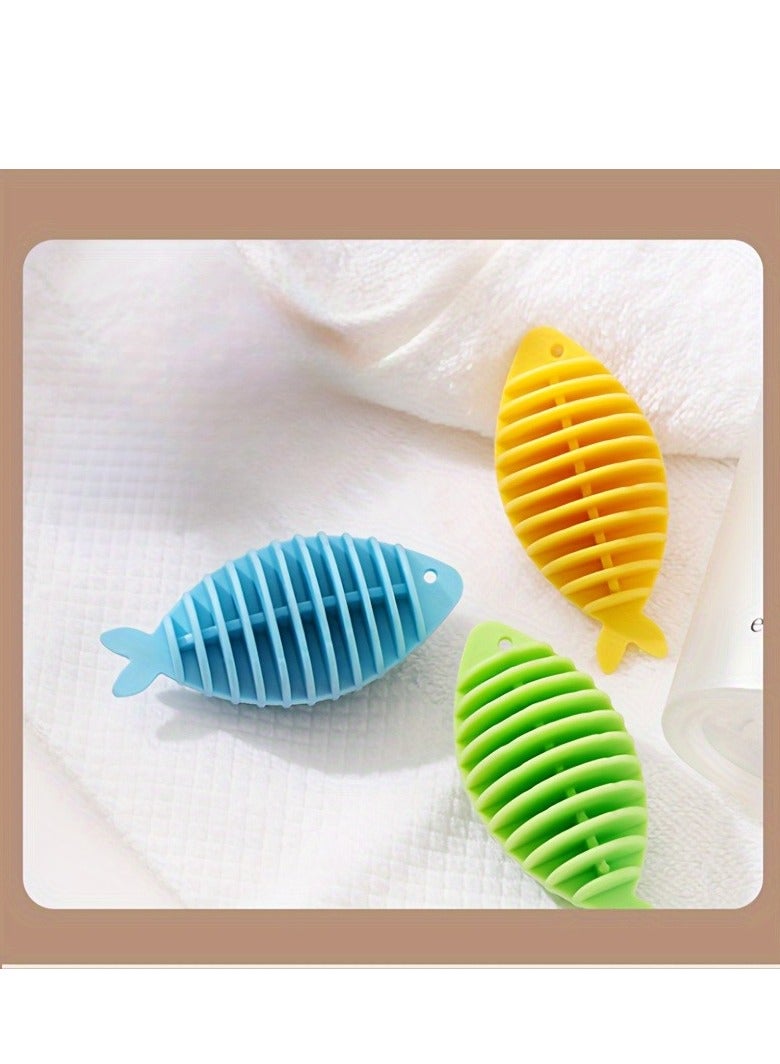 Soft glue laundry ball small fish household washing machine laundry ball anti-entanglement artifact clothing decontamination washing and cleaning,3pcs - Image 3