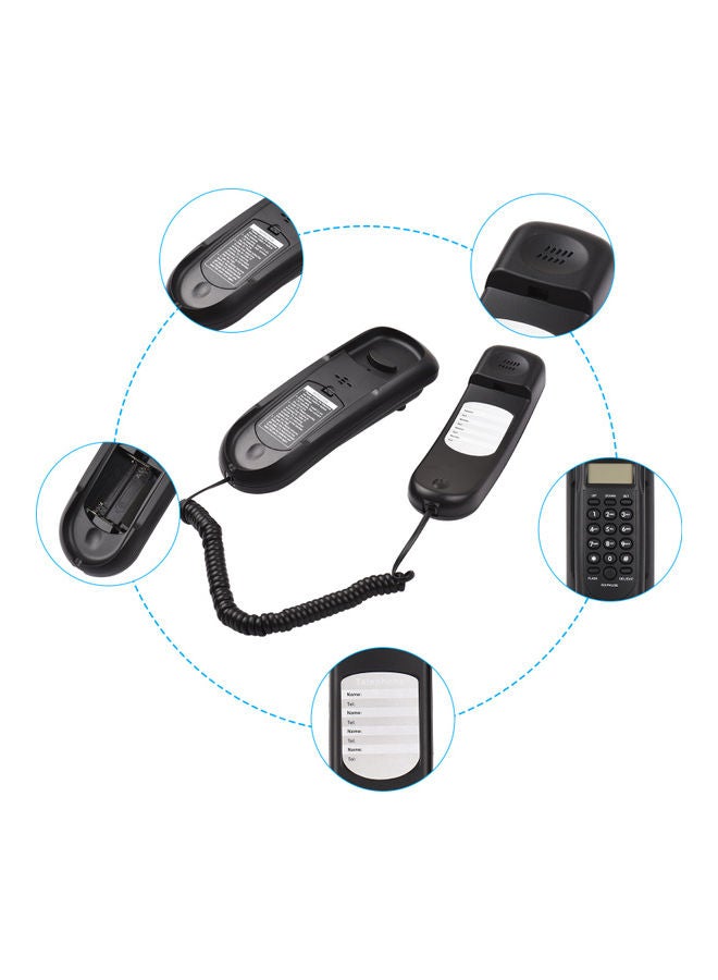 Wall-Mounted Wired Telephone Base Station Black - Image 5